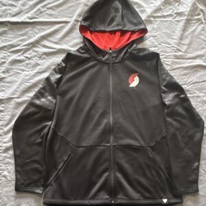 Fanatics Portland Trail Blazers Men's 2XL Black Full Zip Hoodie